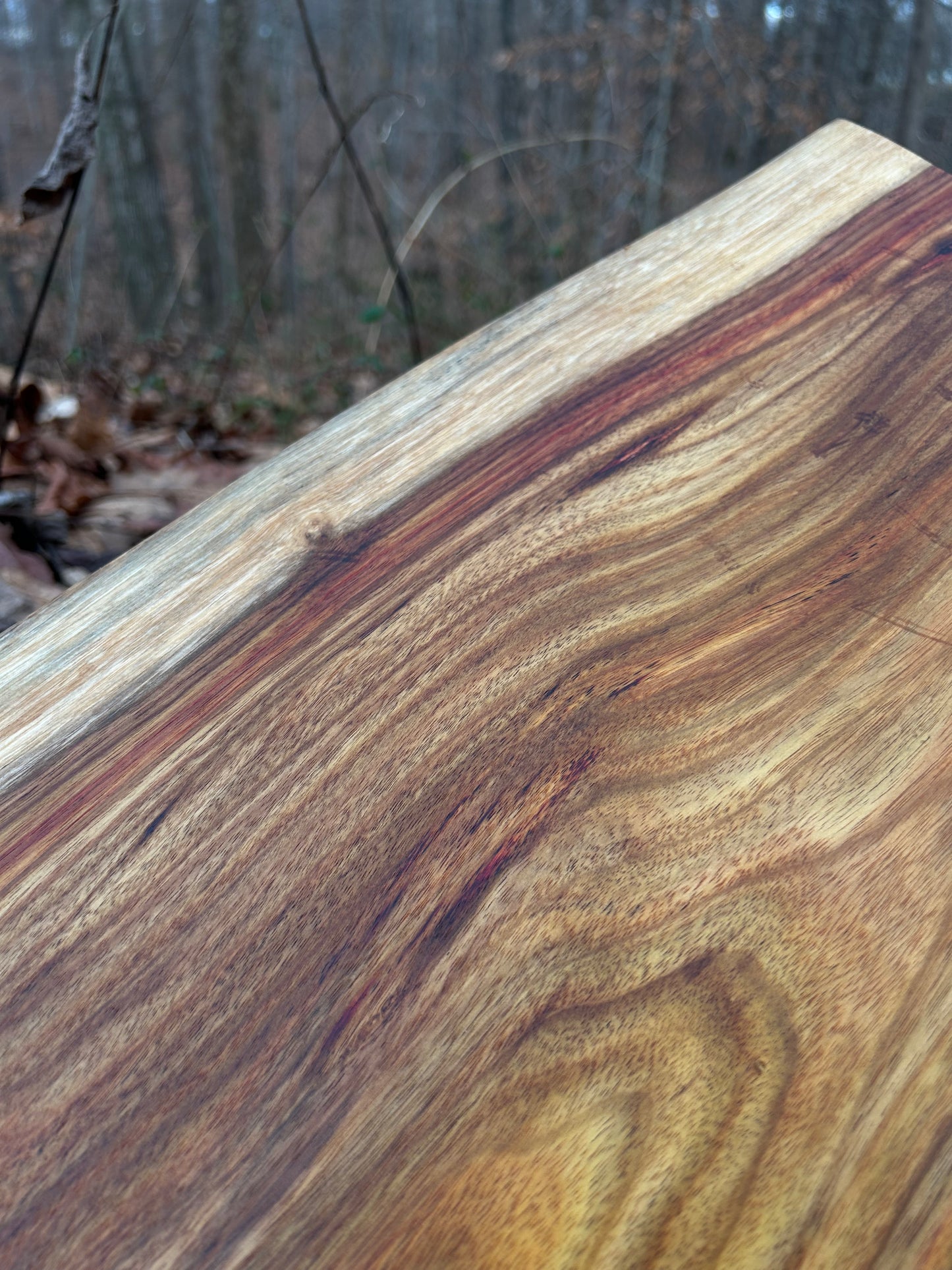 live edge charcuterie board