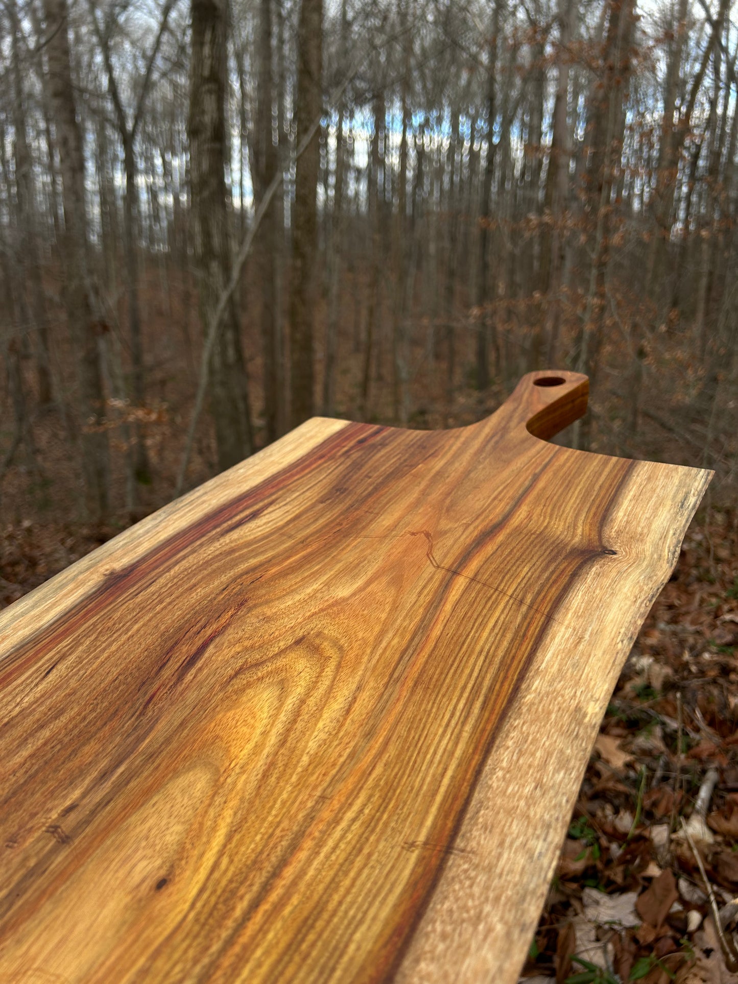 live edge charcuterie board