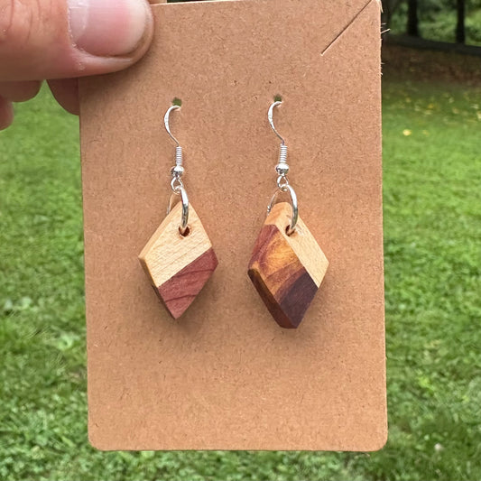 Red cedar and maple earrings