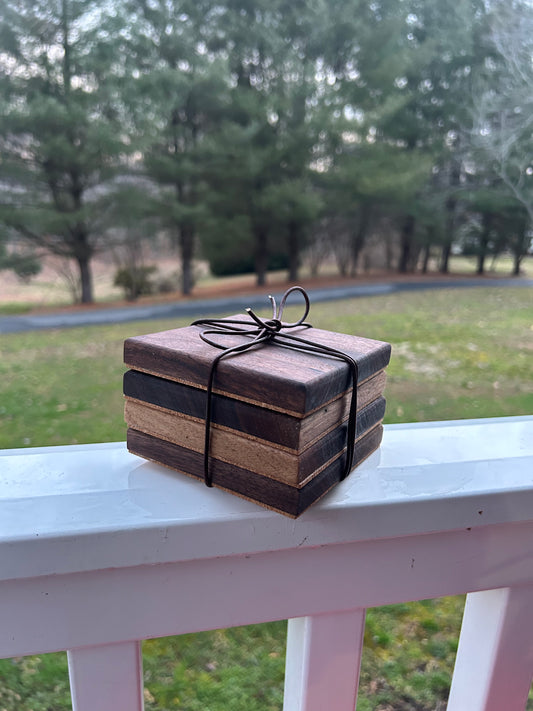 4 pack Walnut coasters