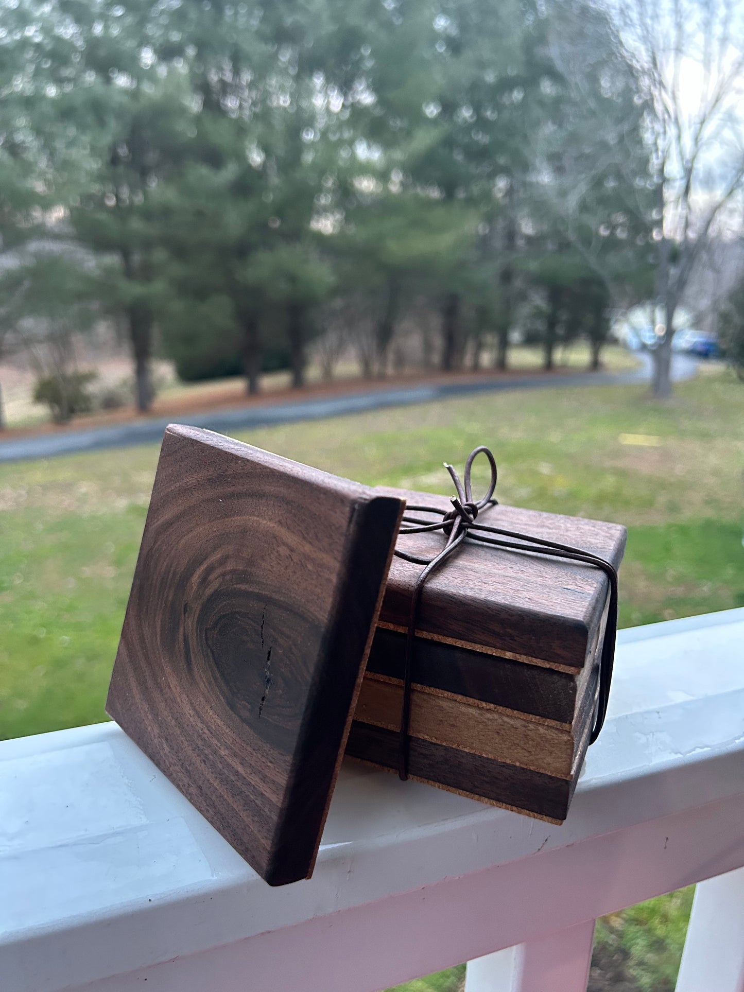 4 pack Walnut coasters